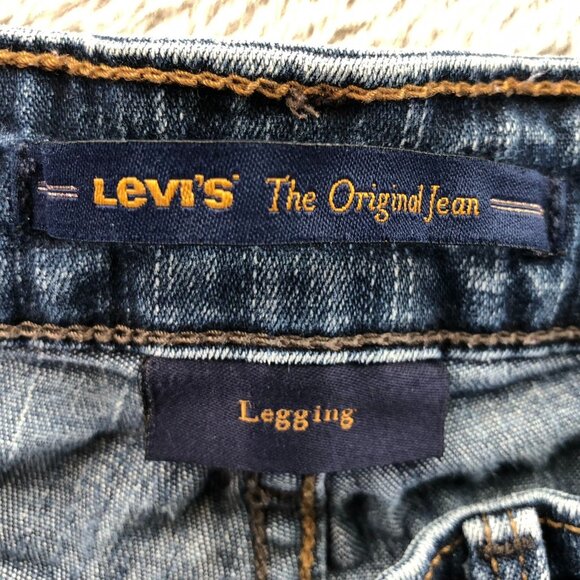 Levis Womens The Original Jean Jeans Size 8 Blue Denim Skinny Legging Casual - Picture 3 of 16